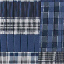 Load image into Gallery viewer, Full/Queen size 100-Percent Cotton Reversible 3 Piece Blue Patchwork Quilt Set