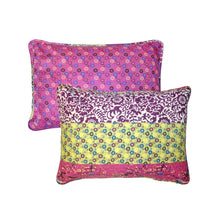 Load image into Gallery viewer, Full/Queen Vibrant Purple Yellow Boho Floral Reversible Lightweight Quilt Set