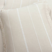 Load image into Gallery viewer, Full/Queen Beige Off-White Stripe Lightweight 3-Piece Comforter Set
