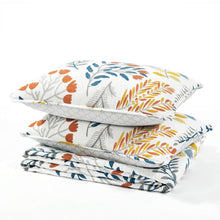 Load image into Gallery viewer, Full/Queen Botanical Bohemian Floral Lightweight 3 Piece Quilt Set