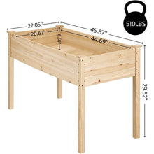 Load image into Gallery viewer, Outdoor Wood Raised Garden Bed Planter Box 46 x 22 x 30-inch High