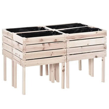Load image into Gallery viewer, Farmhouse 4 Piece Wooden Elevated Raised Garden Bed Planter Box