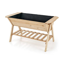 Load image into Gallery viewer, Farmhouse 2 Tier Large Outdoor Natural Wooden 5-ft Raised Garden Bed Planter Box