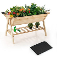 Load image into Gallery viewer, Farmhouse 2 Tier Large Outdoor Natural Wooden 5-ft Raised Garden Bed Planter Box