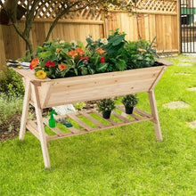 Load image into Gallery viewer, Farmhouse 2 Tier Large Outdoor Natural Wooden 5-ft Raised Garden Bed Planter Box