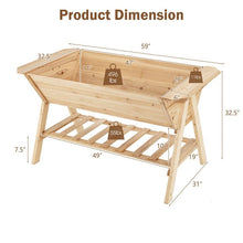 Load image into Gallery viewer, Farmhouse 2 Tier Large Outdoor Natural Wooden 5-ft Raised Garden Bed Planter Box