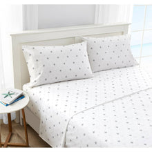 Load image into Gallery viewer, Full size Coastal Beach Starfish White Navy Red 100-Percent Cotton Sheet Set