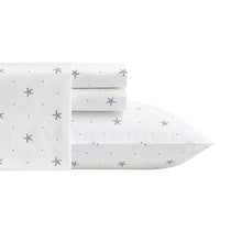 Load image into Gallery viewer, Full size Coastal Beach Starfish White Navy Red 100-Percent Cotton Sheet Set
