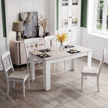 Load image into Gallery viewer, 47-inch Kitchen Dining Table or Computer Desk in White Light Grey Wood Finish