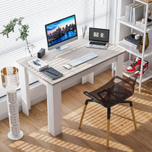 Load image into Gallery viewer, 47-inch Kitchen Dining Table or Computer Desk in White Light Grey Wood Finish