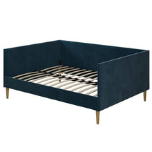 Load image into Gallery viewer, Full size Modern Navy Blue Upholstered Daybed