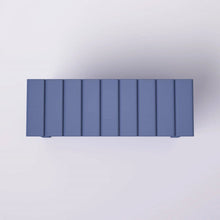 Load image into Gallery viewer, Blue Wood 2-Shelf Shoe Rack Storage Bench - 150 lbs. Weight Capacity