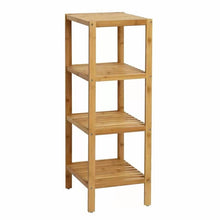 Load image into Gallery viewer, Solid Wood 4-Tier Bathroom Storage Shelving Unit