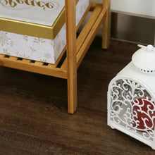 Load image into Gallery viewer, Solid Wood 4-Tier Bathroom Storage Shelving Unit