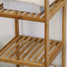 Load image into Gallery viewer, Solid Wood 4-Tier Bathroom Storage Shelving Unit