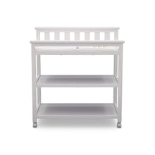 Load image into Gallery viewer, Modern White Baby's First 2 Shelf Changing Table with Wheels