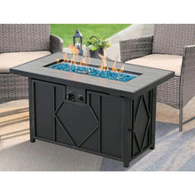 Load image into Gallery viewer, 42-inch Outdoor Propane Gas Fire Pit Patio Table with Blue Fire Glass