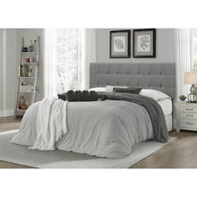 Load image into Gallery viewer, Full size Contemporary Button-Tufted Headboard in Grey Upholstered Fabric
