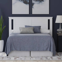 Load image into Gallery viewer, Full size Farmhouse Solid Wood Slatted Headboard in White Finish