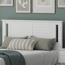 Load image into Gallery viewer, Full size Farmhouse Solid Wood Slatted Headboard in White Finish