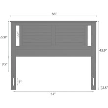 Load image into Gallery viewer, Full size Farmhouse Solid Wood Slatted Headboard in White Finish