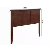 Load image into Gallery viewer, Full size Traditional Style Headboard in Walnut Wood Finish