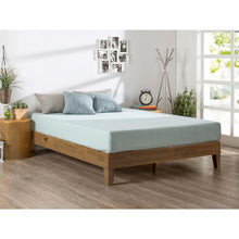 Load image into Gallery viewer, Full size Solid Wood Low Profile Platform Bed Frame in Pine Finish