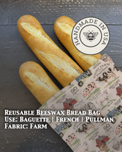 Load image into Gallery viewer, Baguette | Beeswaxed Bag