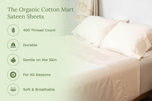 Load image into Gallery viewer, Organic Sateen Bed Sheets Set