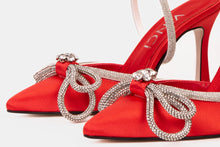 Load image into Gallery viewer, The Floransa Red Leather Pointy Toe Ankle Strap Women Sandal Final Sale!