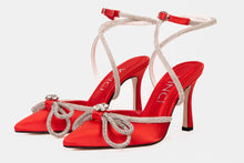 Load image into Gallery viewer, The Floransa Red Leather Pointy Toe Ankle Strap Women Sandal Final Sale!