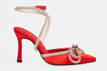 Load image into Gallery viewer, The Floransa Red Leather Pointy Toe Ankle Strap Women Sandal Final Sale!