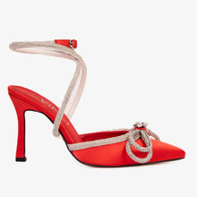 Load image into Gallery viewer, The Floransa Red Leather Pointy Toe Ankle Strap Women Sandal Final Sale!