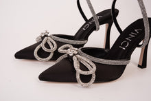 Load image into Gallery viewer, The Floransa Black Leather Pointy Toe Ankle Strap Women Sandal Final Sale!