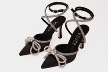 Load image into Gallery viewer, The Floransa Black Leather Pointy Toe Ankle Strap Women Sandal Final Sale!