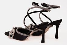 Load image into Gallery viewer, The Floransa Black Leather Pointy Toe Ankle Strap Women Sandal Final Sale!