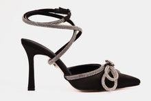 Load image into Gallery viewer, The Floransa Black Leather Pointy Toe Ankle Strap Women Sandal Final Sale!