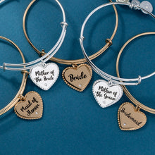 Load image into Gallery viewer, Bridesmaid Heart Bangle