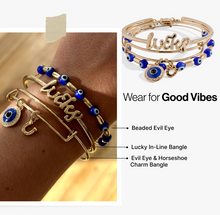 Load image into Gallery viewer, Evil Eye Bangles Set of 3
