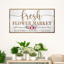 Load image into Gallery viewer, Fresh Flower Market Sign