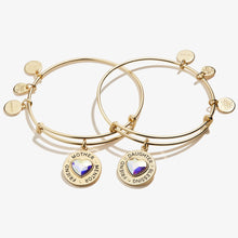 Load image into Gallery viewer, Mother Daughter Charm Bangles, Set of 2