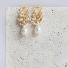 Load image into Gallery viewer, Pearl Fringe Earrings