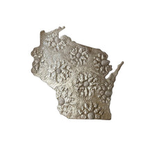 Load image into Gallery viewer, Wisconsin Floral Metal Art