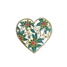 Load image into Gallery viewer, Blue Flower Heart