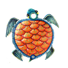 Load image into Gallery viewer, Oil Drum Top Orange Turtle