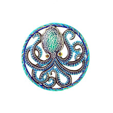 Load image into Gallery viewer, Medium Round Octopus- Blue