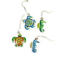 Load image into Gallery viewer, Turtles and Seahorses Ornament Set of 4