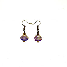 Load image into Gallery viewer, Cereal Box Bead Earrings- Purple Hues