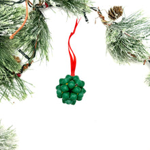 Load image into Gallery viewer, Cereal Box Bead Popcorn Ornament- Holly Green