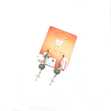 Load image into Gallery viewer, Cross Charm Earring- Taupe